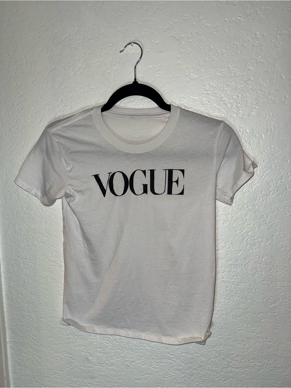 Vogue Black Logo Short Sleeve Tee - White